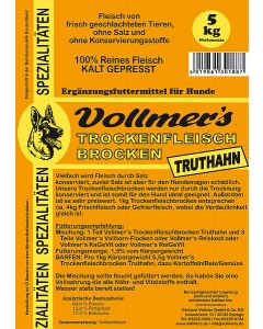 Vollmer's Trockenfleischbrocken Truthahn 1,5kg