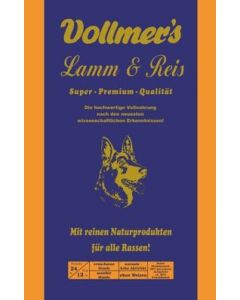 Vollmers Lamm und Reis Hundefutter Tüte