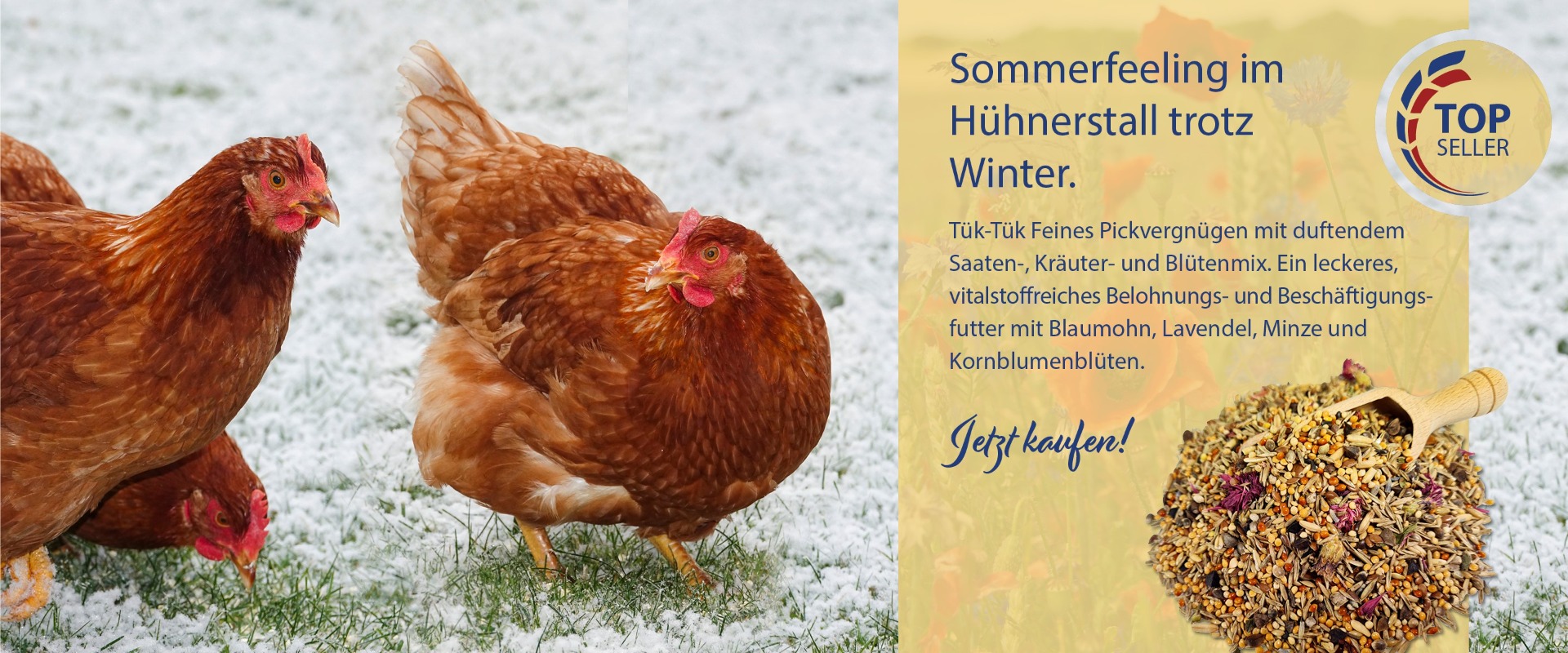 Tük-Tük Pickvergnügen Geflügelfutter Belohnungsfutter. Gentechnikfrei